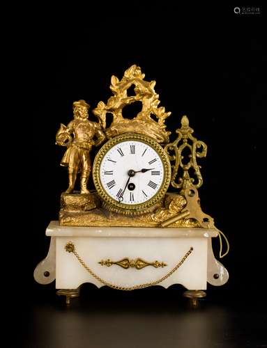 19TH CENTURY GILT BRONZE CLOCK