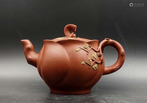 CHINESE REPUBLIC ZISHA TEA POT BY JIANG RONG