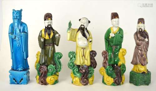 Five Chinese Porcelain Figural