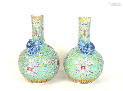 Pr Chinese Famille Rose Vases