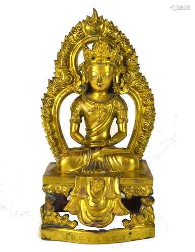 Chinese Gilt Bronze Buddha Figure