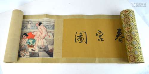 Chinese Erotic Painting Scroll