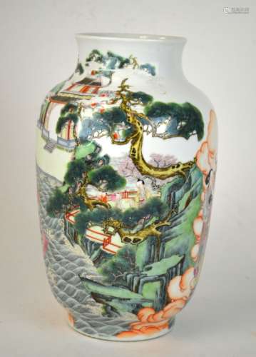 Yongzhen Imperial Chinese Famille Rose Vase