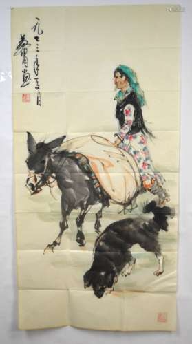 Huang, Zhou Chinese Watercolor Painting