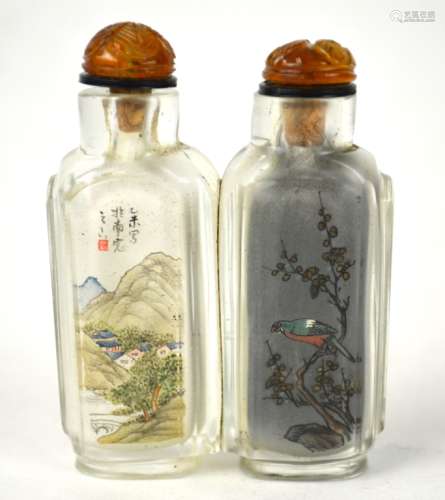 Chinese Reverse Painted Double Glass Snuff Bottle