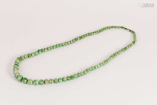 19th Chinese Antique Jade Jadeite Necklace清晚期 翡翠項鏈