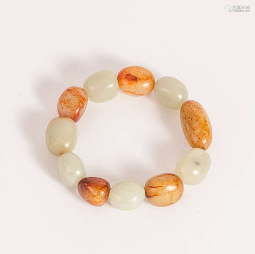 Chinese Antique Jade prayer beads 玉籽料手珠