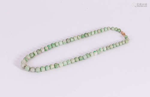 19th Chinese Antique Jade Jadeite Necklace清晚期 翡翠項鏈