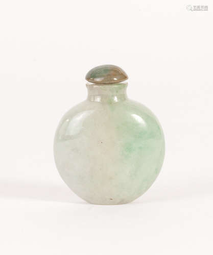 18-19th Chinese Antique Jade Jadeite Snuff Bottle清中期 翡翠鼻煙壺