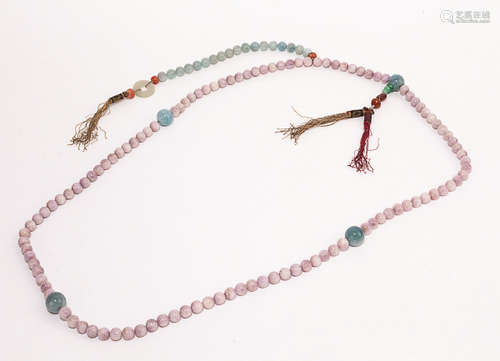 19th Chinese Antique Tourmaline Prayer Beads清 碧璽佛珠