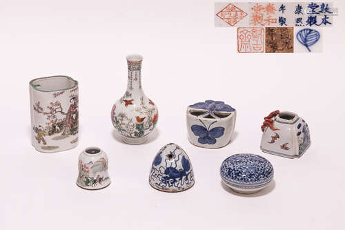 Group of 19th Chinese Antique Porcelain清 瓷器一組