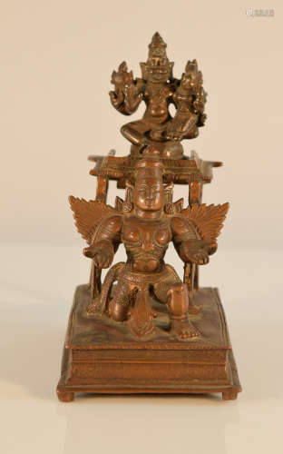 Indian Bronze Group with Square Base