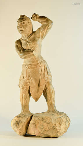 Chinese Carved Stone Warrior