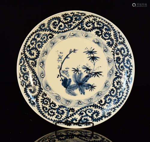Japanese Arita Blue White Porcelain Dish