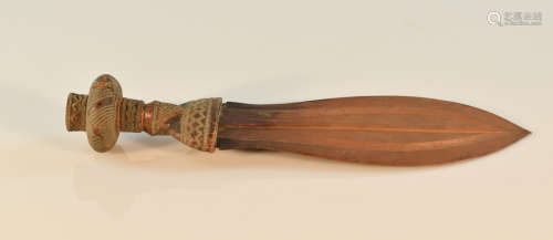 Africa Dagger Spear - Handle with Inlay