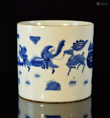 Chinese Blue White Porcelain Brush Pot