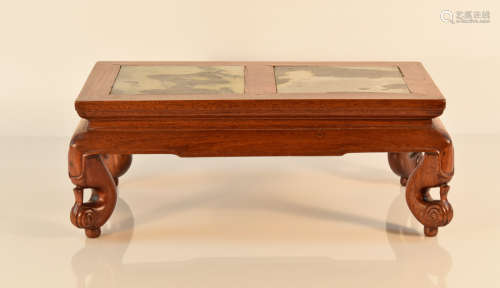 Chinese Scholar Table with Dream Stone