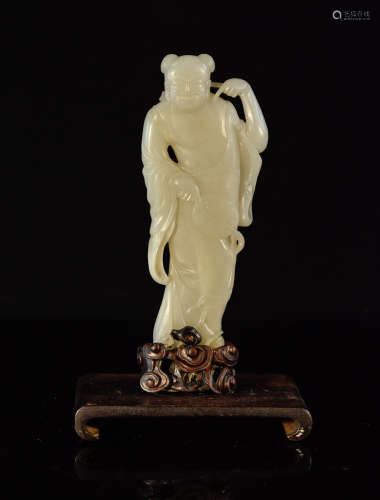 Chinese Nephrite Jade Carving of an Immortal