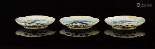 Three Japanese 18th cen Arita Plates