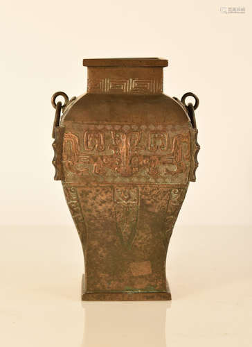 Chinese Bronze Vase with Ming Xuande Mark