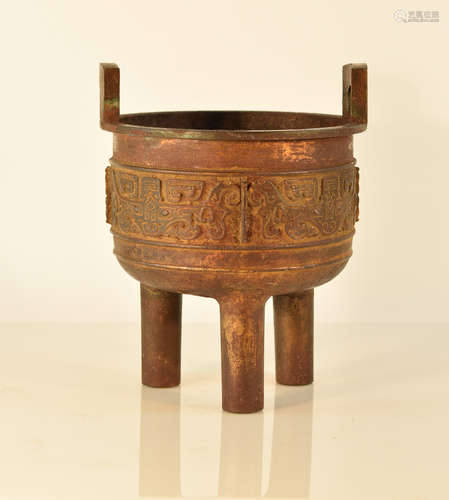 Chinese Censer with Slight Gold