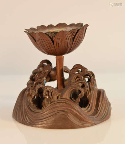 Japanese Carved Wood Stand