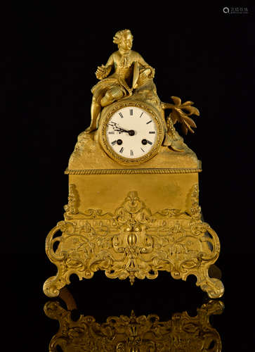 French Gilt Bronze Clock