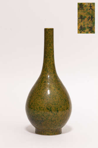 Chinese Antique Transmutaiton Glazed Porcelain Vase清 康熙款 長頸瓶