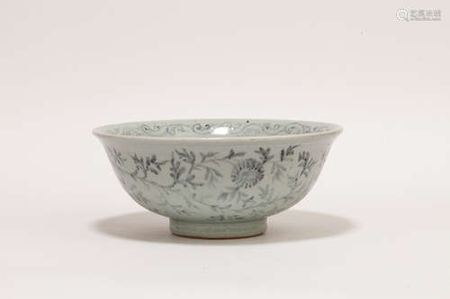 Chinese Antique Blue&White Porcelain Bowl明 洪武青花大碗