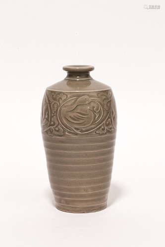 Chinese Antique Song Dynasty Yaozhou Ware Glazed Porcelain Vase南宋 耀州窯瓶