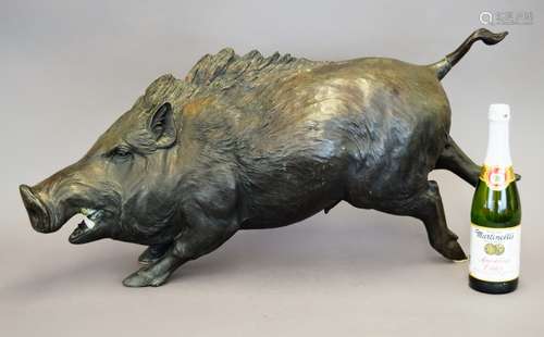 Bronze boar. Japan. Meiji period. (1868-1912). 36