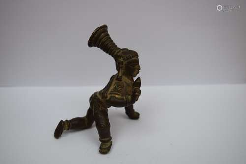 Bronze image. S. India. 18th century or earlier. Figure of Balakrishna. 3