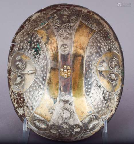 Silver gilt bowl. Sassanian period. Circa 7th century A.D. Provenance: Sotheby's. Lot 50. 11 June 2010. With significant crack.