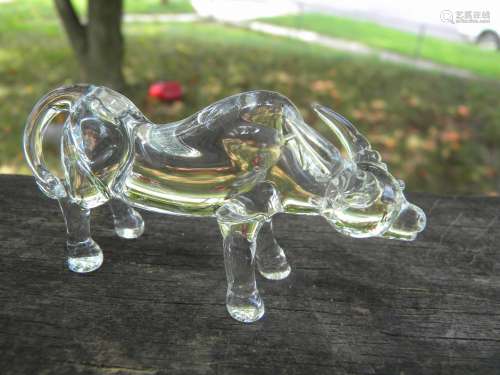 Crystal Ox Statue