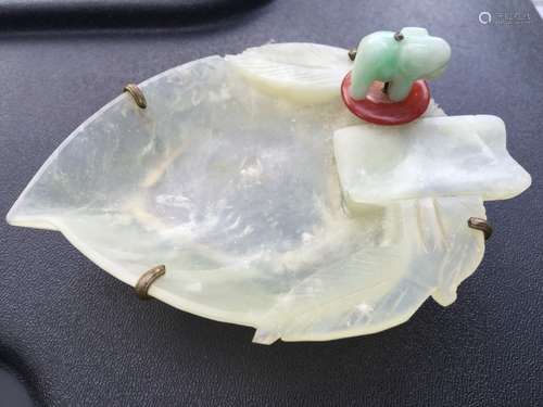 Antique Chinese Jade Jadeite Brush Washer