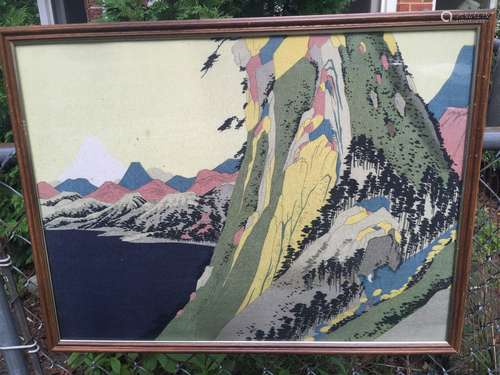 Antique Japanese Paiting Framed