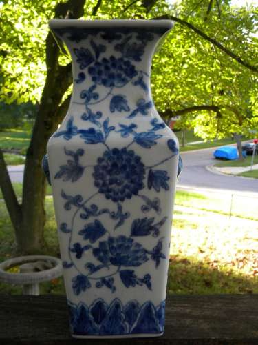 Chinese Blue and White Flower Vase
