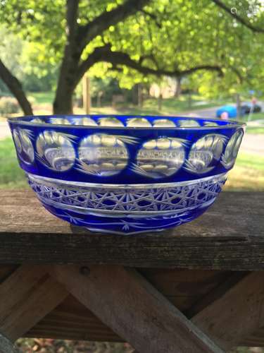 Vintage Blue Glass Bowl