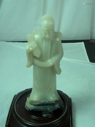 Antique Chinese Stone God Statue
