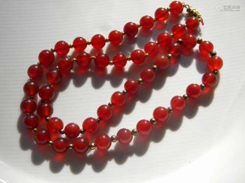 Antique Red Carnelian Necklace