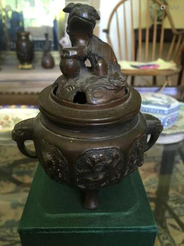 Antique Asian Bronze Incense Burner