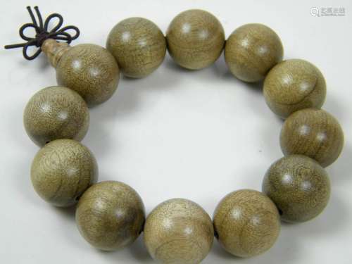 CHINESE BUDDHIST PRAYER ROSEWOOD GREEN COLOR BEADS