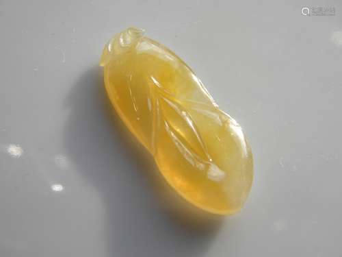 Natural Grade A Yellow Jadeite Pendant