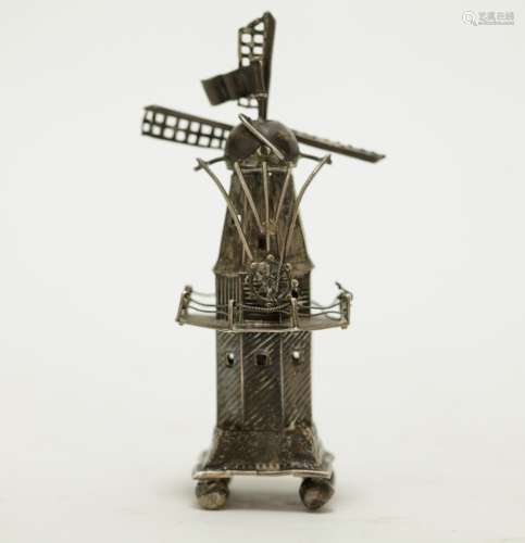 Spice Box In Form of a Windmill Antique