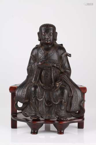 Ming Dynasty Bronze Figure of Zheng Wu Da Di