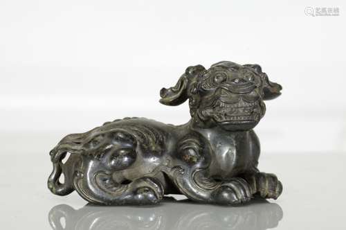 19th C. Chinese Bronze Beast Paper Weight