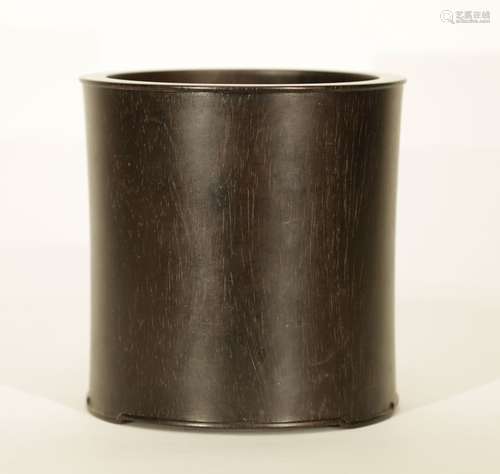 Chinese Hardwood Brush Pot