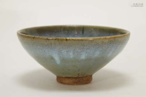 A Jun-type Glazed Bowl w/ Purple Splash inside