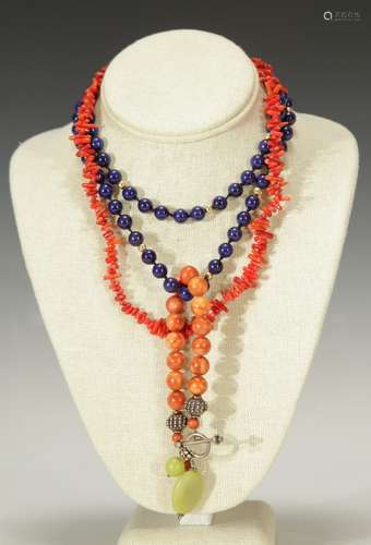 A Group Necklaces, Lapiz&Coral