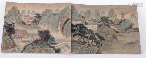 Two Chinese Water Color Paintings